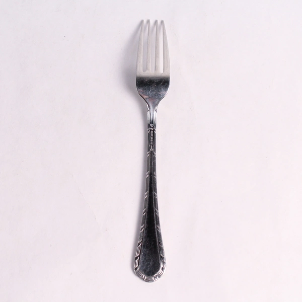 Kirk Stieff Ribbon Reed Dinner Fork Stainless Steel Flatware with Woven Pattern