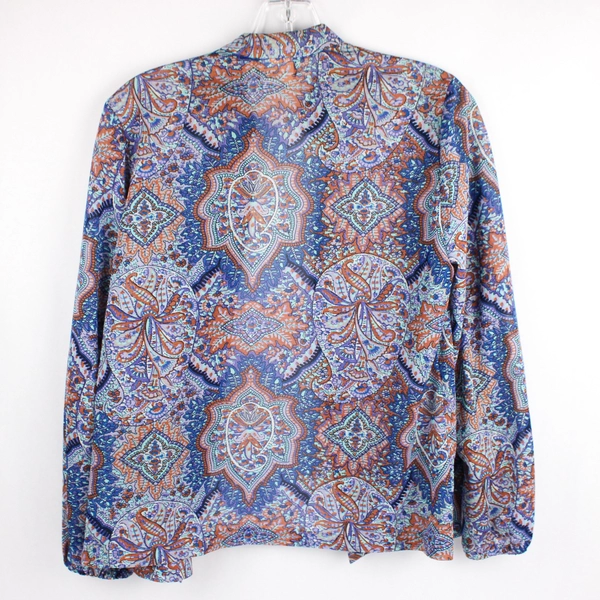 VTG Teddi of California Lightweight Sheer Button-down Shirt Women's 12