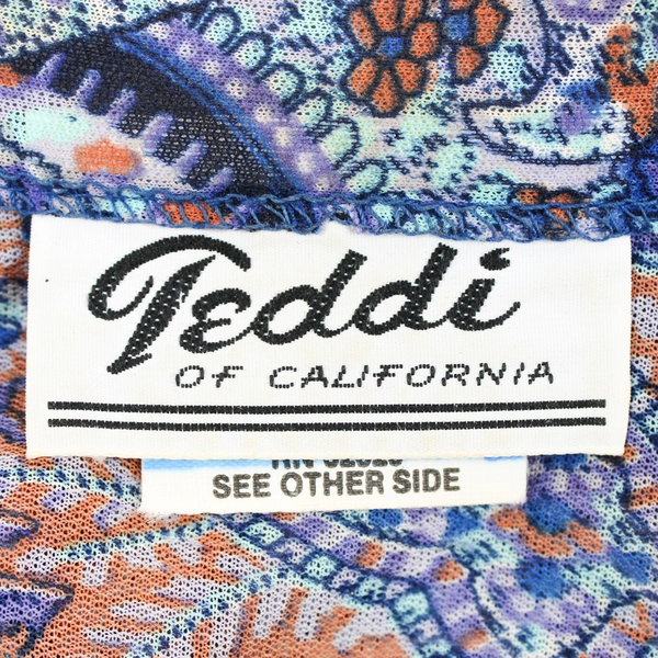 VTG Teddi of California Lightweight Sheer Button-down Shirt Women's 12