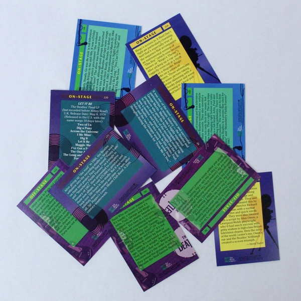 1993 Beatles Trading Cards Collection - 10 Cards, Very Good Condition