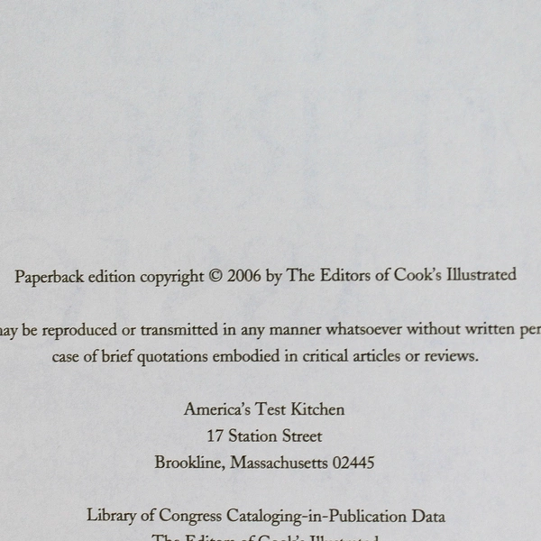 The Best American Classics 2006 America's Test Kitchen Paperback
