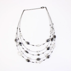 Unmarked Multi-Strand Beaded Necklace Fashion Jewelry Statement Piece