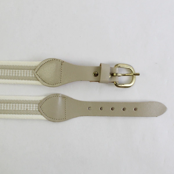 White Woven Belt Women's Size 14 Casual Fashion Accessory 32-34 Inch Waist 