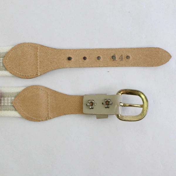 White Woven Belt Women's Size 14 Casual Fashion Accessory 32-34 Inch Waist 