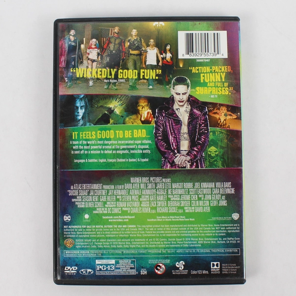 Suicide Squad DVD 2016 Movie DC Will Smith Jared Leto Margot Robbie Viola Davis