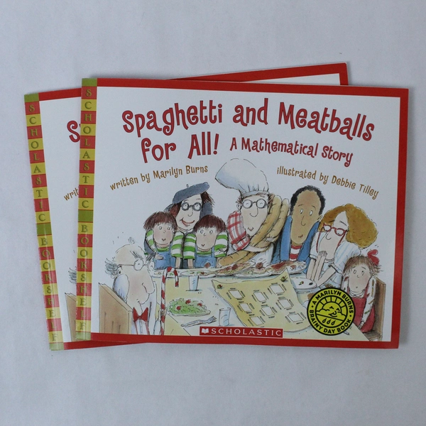 Lot of 2 Spaghetti and Meatballs for All by Marilyn Burns 2008 PB