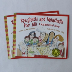 Lot of 2 Spaghetti and Meatballs for All by Marilyn Burns 2008 PB