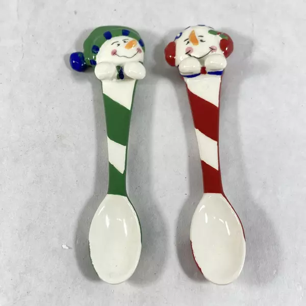 Set of 2 WMG Ceramic Snowman Christmas Mug Coaster And Spoon sets