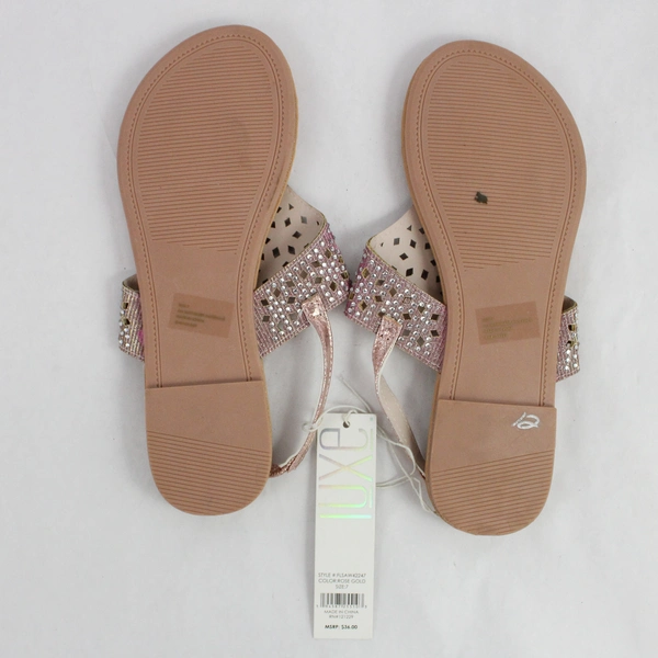 Fifth & Luxe Sling Back Sandals Pink Glitter Cushioned 7W