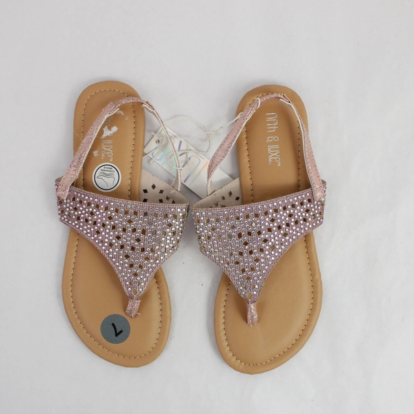 Fifth & Luxe Sling Back Sandals Pink Glitter Cushioned 7W