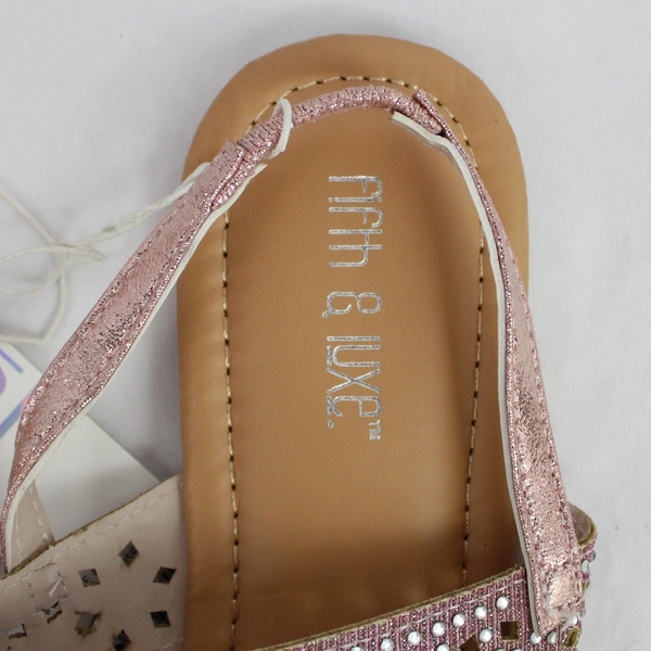 Fifth & Luxe Sling Back Sandals Pink Glitter Cushioned 7W