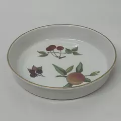 Vintage Royal Worcester Eversham Gold 8" Round Flan Dish Fine China