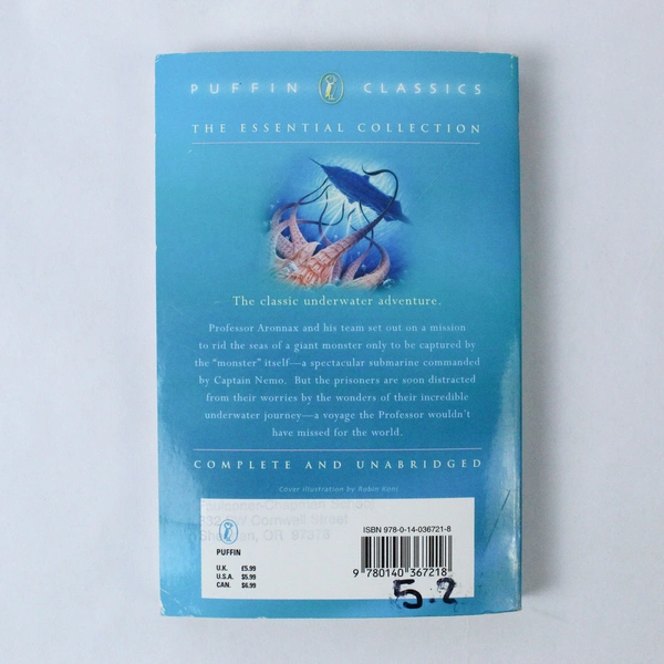 Puffin Classics Twenty Thousand Leagues Under The Sea Jules Verne PB 2003