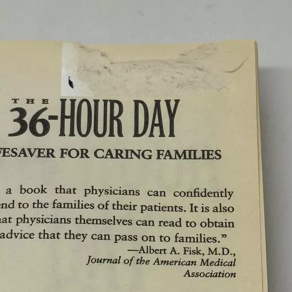 36-Hour Day by Nancy L. Mace MA & Peter V. Rabins MD 2006 Paperback