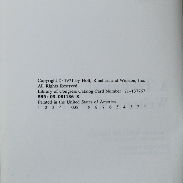 A Technical Writer's Handbook by Strong & Eidson 1971 HC, Pre-owned
