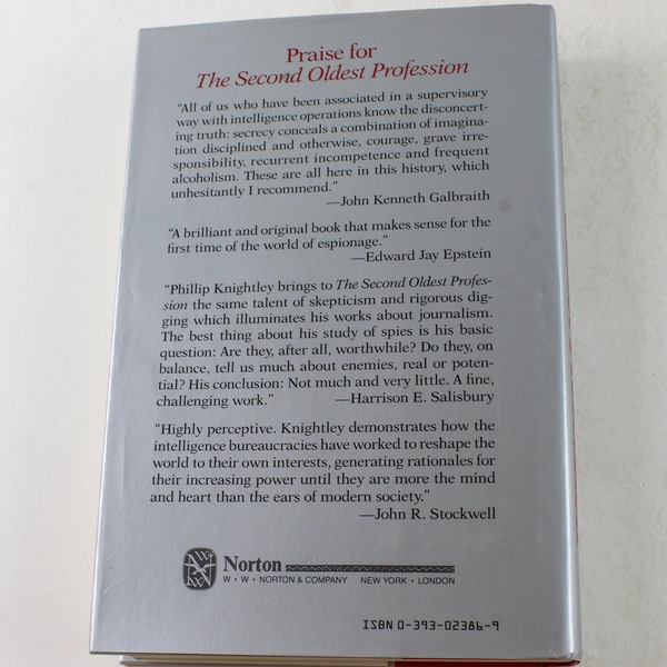 The Second Oldest Profession by Phillip Knightley 1986 Hardcover Book