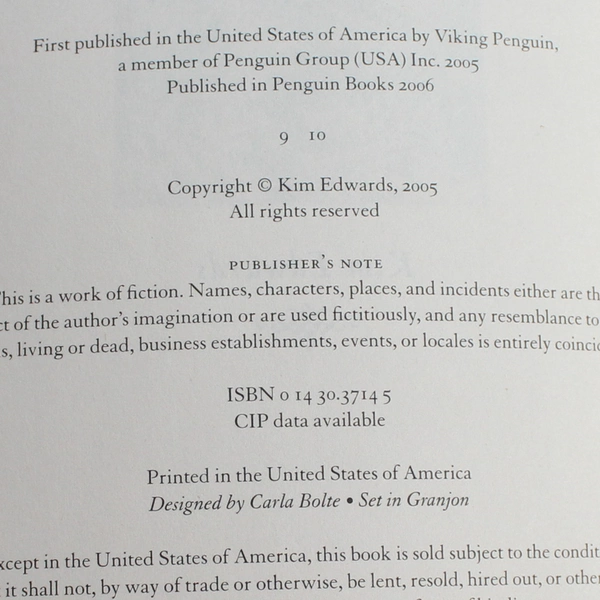 The Memory Keeper's Daughter by Kim Edwards Fiction Paperback