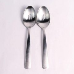 Lot of 2 Oneida Anderson Serving Spoons with Slits Stainless Steel