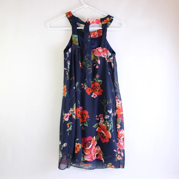 IZ Byer Women's Small Floral Sleeveless Mini Dress Multicolor Summer Dress