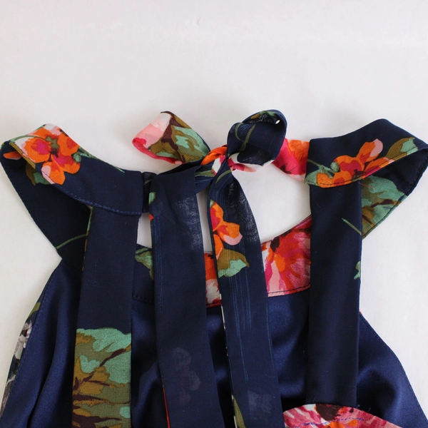 IZ Byer Women's Small Floral Sleeveless Mini Dress Multicolor Summer Dress