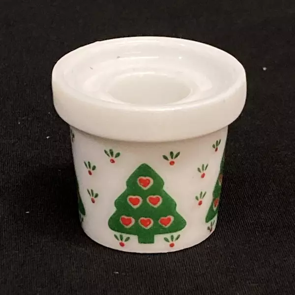 13 Porcelain Miniature Taper Christmas Candle Holders For 1/2 Inch Candles