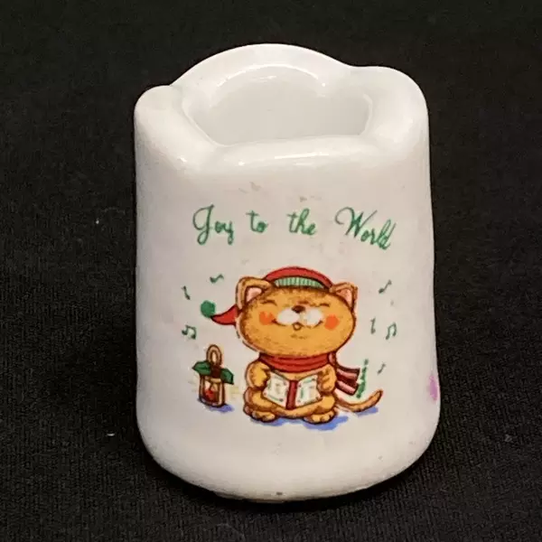 13 Porcelain Miniature Taper Christmas Candle Holders For 1/2 Inch Candles