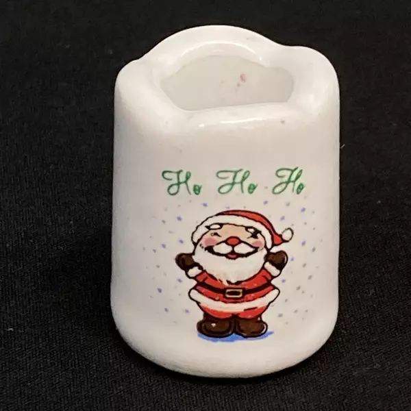 13 Porcelain Miniature Taper Christmas Candle Holders For 1/2 Inch Candles