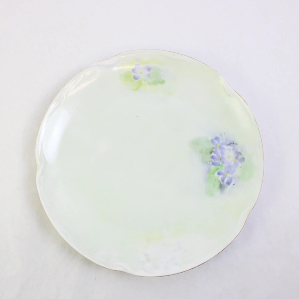 Set of 2 Antique Hand Painted J&C Louise Bavaria Porcelain Dinner Plates 9.75"