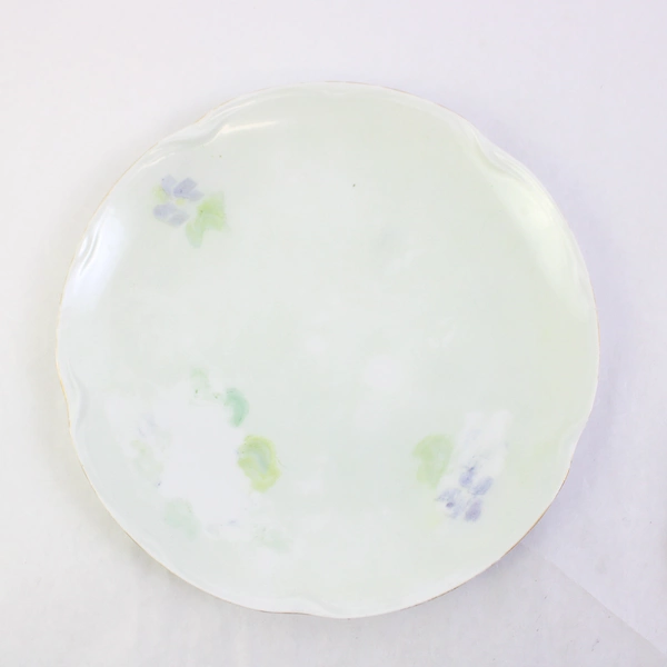 Set of 2 Antique Hand Painted J&C Louise Bavaria Porcelain Dinner Plates 9.75"