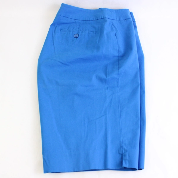 Jones New York Women's Size 8 Cerulean Blue Stretch Flat-Front Bermuda Shorts