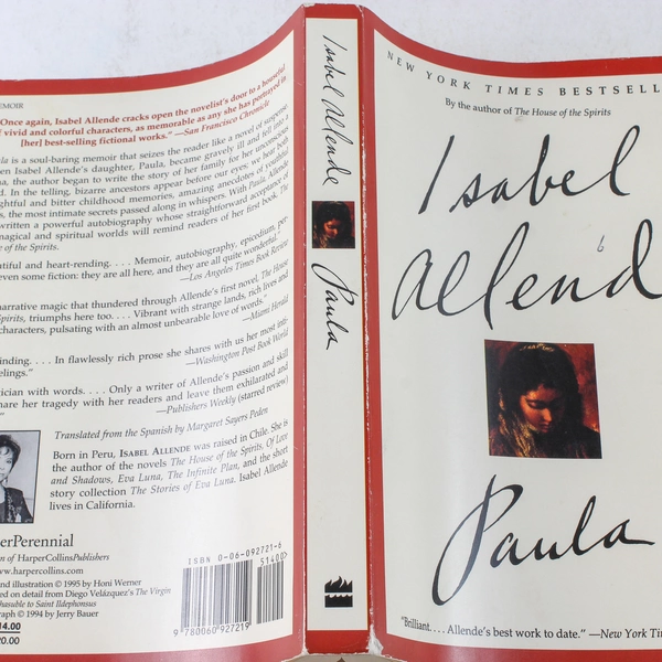 Paula by Isabel Allende 1995 Paperback Memoir Autobiography Spiritual Bestseller