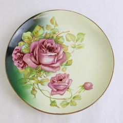 Vintage Stinthal 1125 Handpainted Decorative Plate 9.5" Roses Gold Rim 