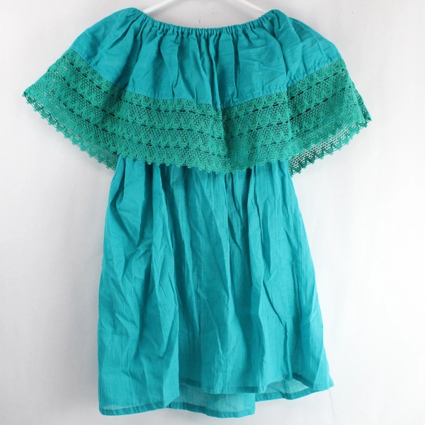 Embroidered Teal Latin-Style Sleeveless Blouse Women's Size Medium