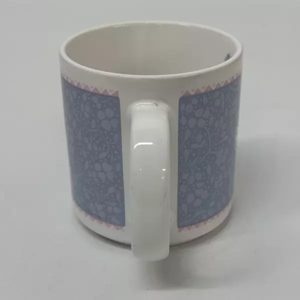 Vintage 1987 Michel And Company Dena Design Blue Flower Bear Coffee Mug