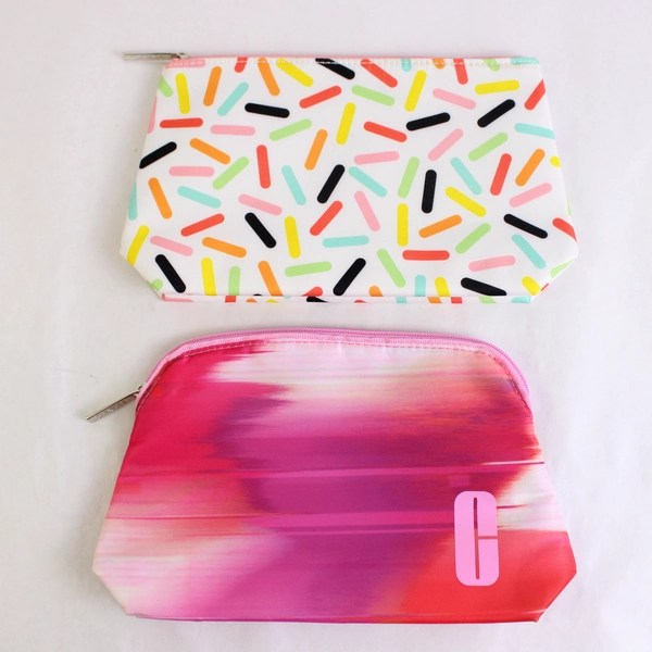 Lot of 2 Clinique Women's Cosmetic Makeup Bags