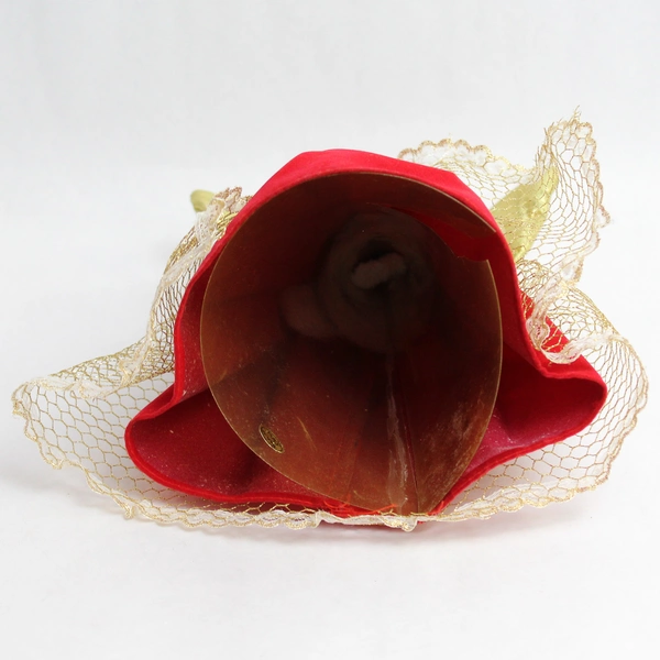 Small Angel Christmas Tree Topper Ornament Wing Decoration Doll Red Gold