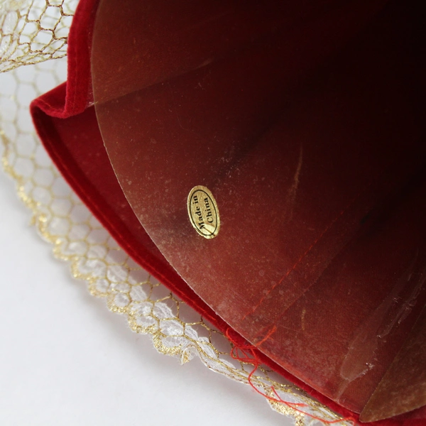 Small Angel Christmas Tree Topper Ornament Wing Decoration Doll Red Gold