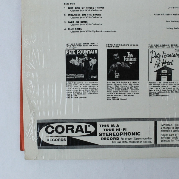 Pete Fountain Plenty Of Pete Coral Stereo LP CRL 757424 Vinyl Record Used