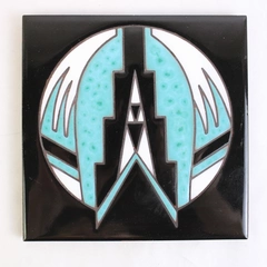 Teissedre Handcrafted Ceramic Wall Tile Trivet Coaster Decorative Art