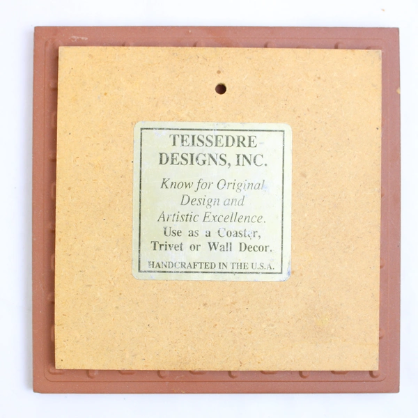 Teissedre Handcrafted Ceramic Wall Tile Trivet Coaster Decorative Art