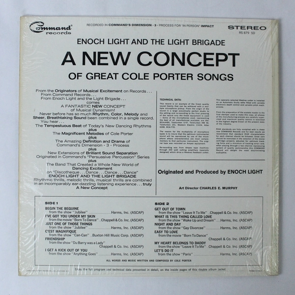 Enoch Light A New Concept of Great Cole Porter Songs Vinyl LP 1965