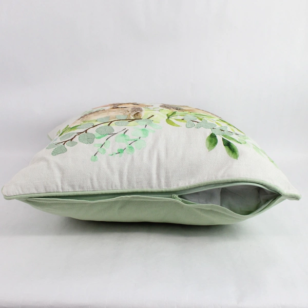Home And Garden Rabbit Cotton Throw Pillow Cover With Polyester Pillow 19x19