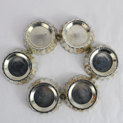 Lot of 6 Ruffled Mini Flan Or Tart Pans 4 Inch Diameter 