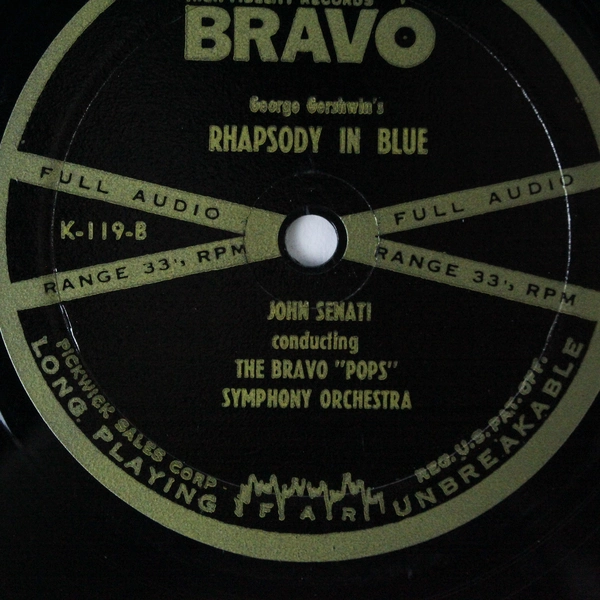 George Gershwin Porgy & Bess Rhapsody in Blue Vinyl LP - John Senati