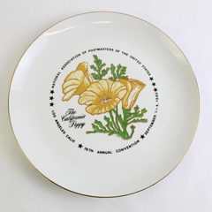 VTG NAPUS Postmaster 76 Collector Plate 1980 Annual Convention California Poppy