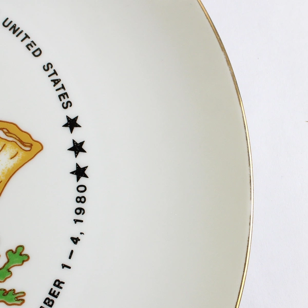 VTG NAPUS Postmaster 76 Collector Plate 1980 Annual Convention California Poppy