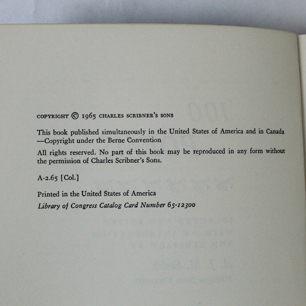 100 Poems: Chaucer to Dylan Thomas by A.J.M. Smith - Pre-owned