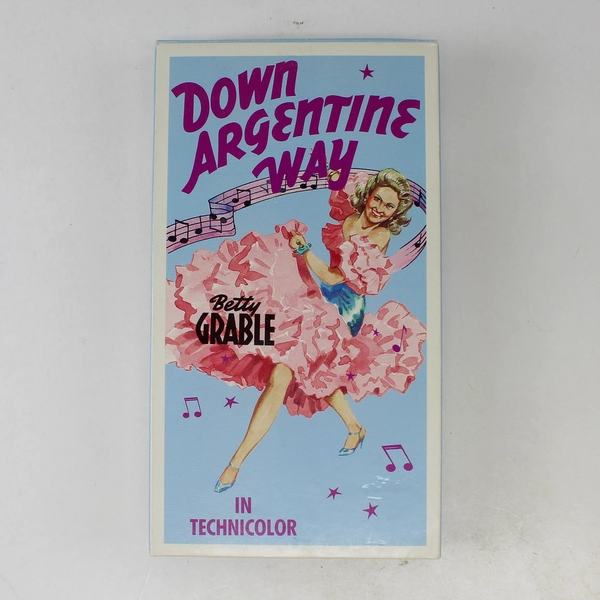 Down Argentine Way VHS 1989 Key Video Betty Grable 1940