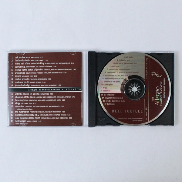 Bell Jubilee Volume XII Allegro Handbell Ensemble Live in Concert 2005 Audio CD
