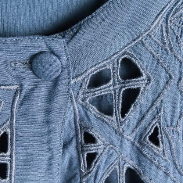 Red's Threads Blue Tunic-Style Jacket Women's Small/Medium